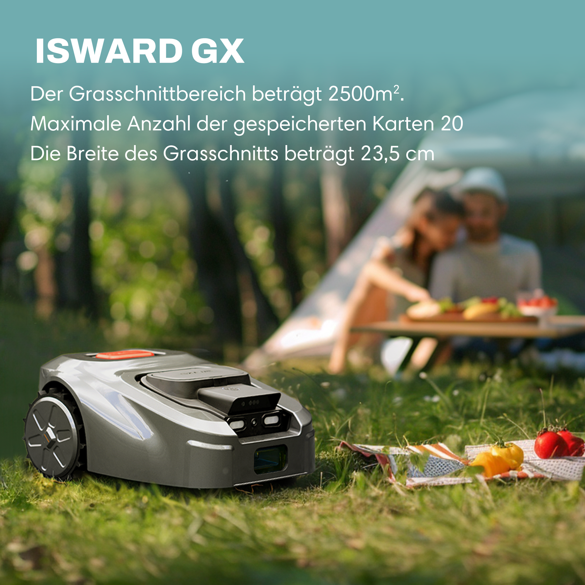 Isward GX: Für Gärten bis 2500㎡, kabellos und smart