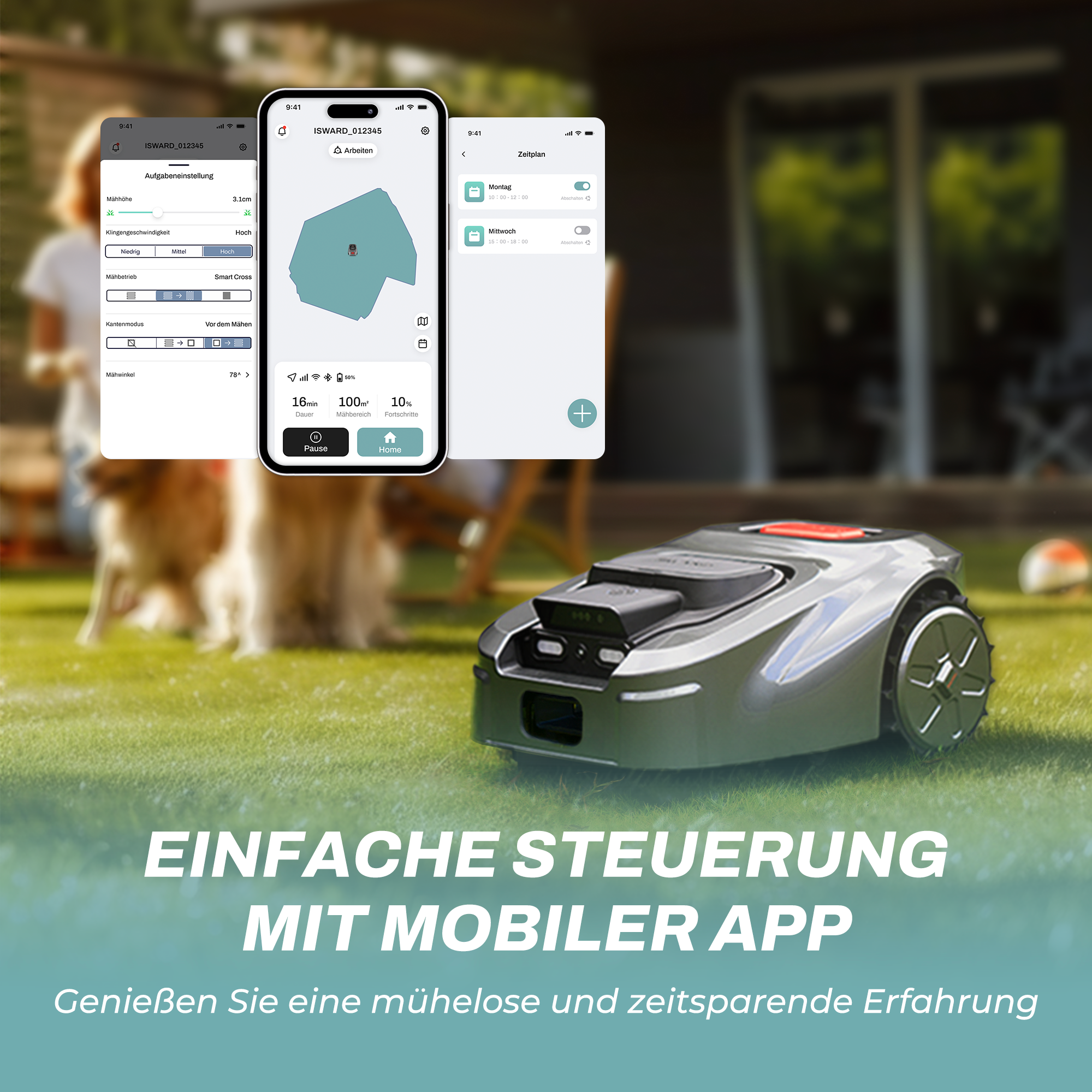 Isward GX: Für Gärten bis 2500㎡, kabellos und smart